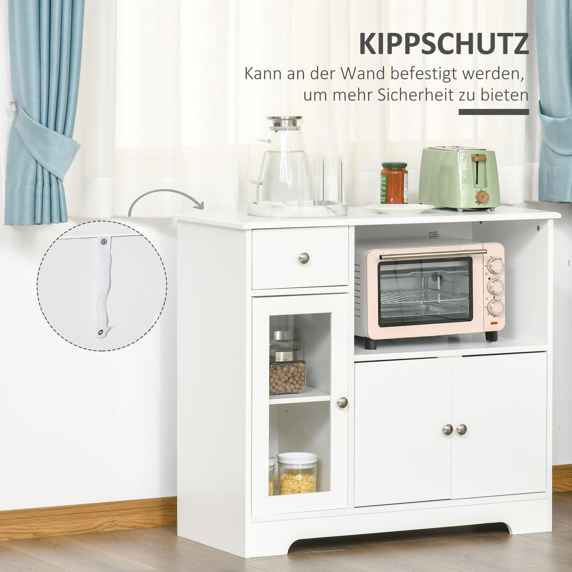 Küchenschrank mit Schublade und Türen weiß Farbe: weiß | Weltbild.de