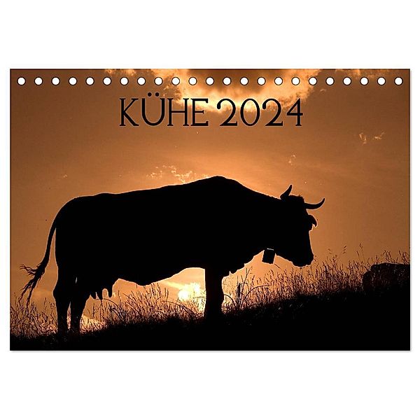 Kühe 2024 (Tischkalender 2024 DIN A5 quer), CALVENDO Monatskalender, Jorge Ruiz del Olmo