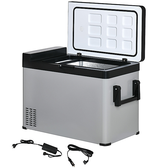 Kühlbox mit Fußhocker bunt Farbe: grau, schwarz online kaufen - Orbisana