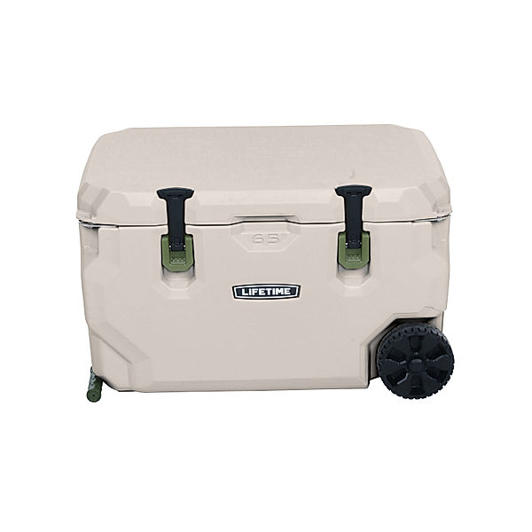 Kühlbox Premium 61,5 Liter mit Rollen in beige (Größe: 72x46x45cm)