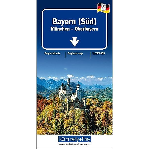 Kümmerly+Frey Karte Bayern Süd - München Oberbayern,