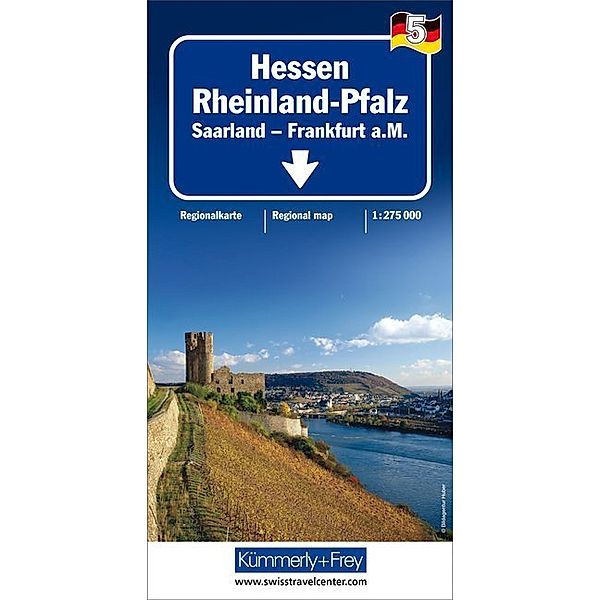 Kümmerly+Frey Karte Hessen - Rheinland-Pfalz Regionalkarte