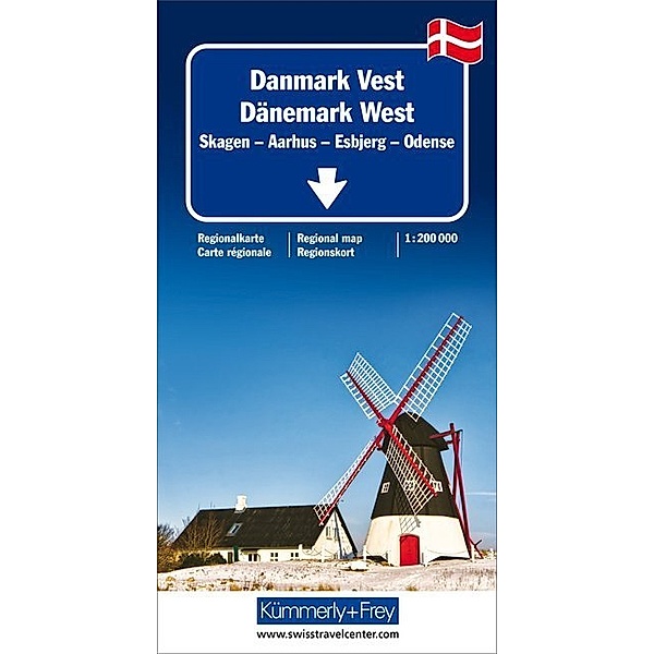 Kümmerly+Frey Karte / Kümmerly+Frey Karte Dänemark West Regionalkarte