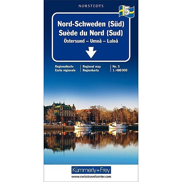 Kümmerly+Frey Karte Nord-Schweden (Süd) Regionalkarte. Suède du Nord (Sud) / Northern Sweden (South) / Norra Sverige (Syd)