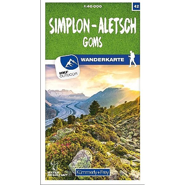 Kümmerly+Frey Karte Simplon - Aletsch Goms