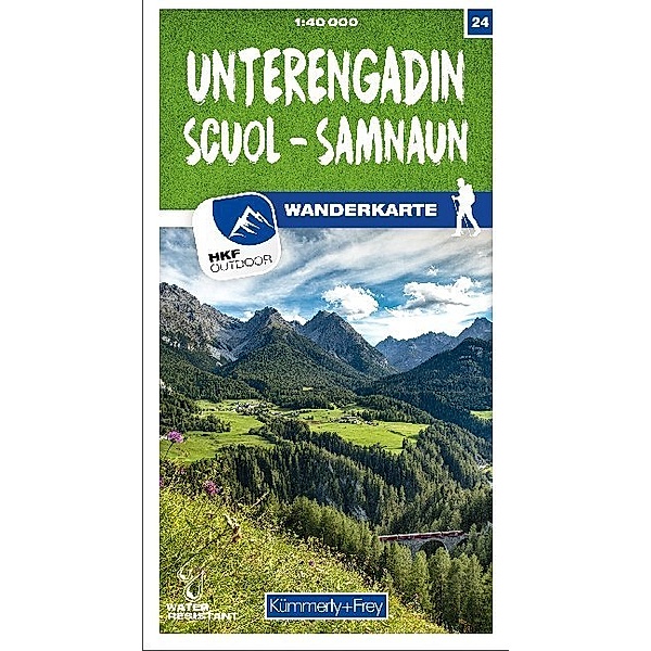 Kümmerly+Frey Karte Unterengadin / Scuol - Samnaun Wanderkarte