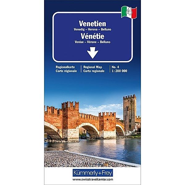 Kümmerly+Frey Karte Venetien Regionalkarte. Vénétie. Venetia; Veneto