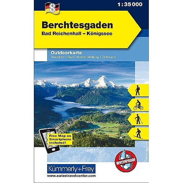 Kümmerly+Frey Outdoorkarte Berchtesgaden, Bad Reichenhall, Königssee