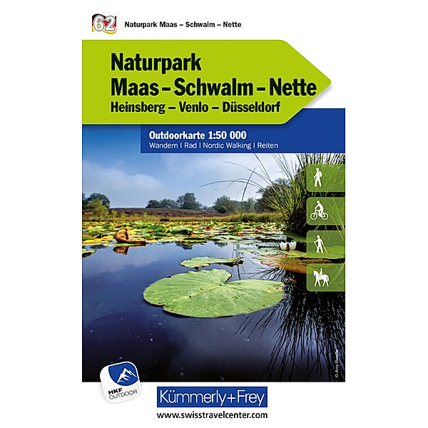 Kümmerly+Frey Outdoorkarte Deutschland 62 Naturpark Maas, Schwalm, Nette, 1:50.000