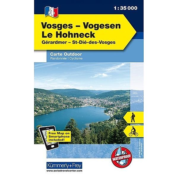 Kümmerly+Frey Outdoorkarte Elsass, Vogesen - Vosges/Vogesen - Le Hohneck