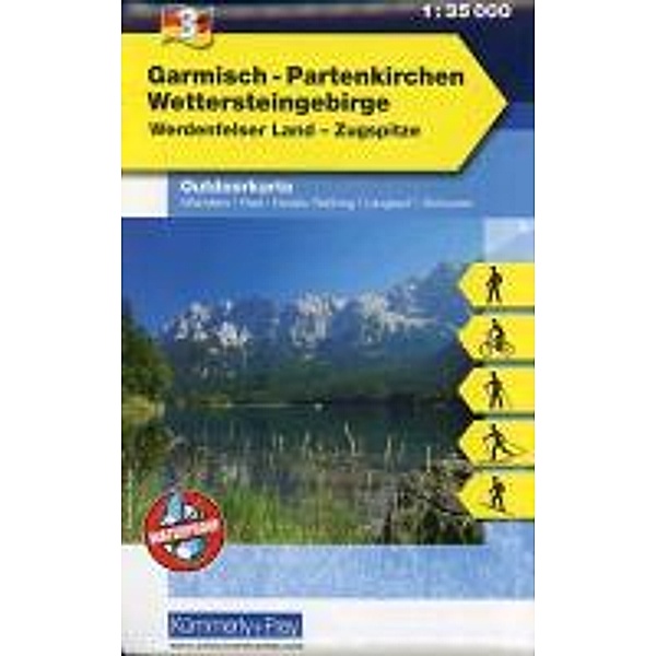 Kümmerly+Frey Outdoorkarte Garmisch-Partenkirchen, Wettersteingebirge
