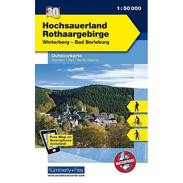 Kümmerly+Frey Outdoorkarte Hochsauerland, Rothaargebirge