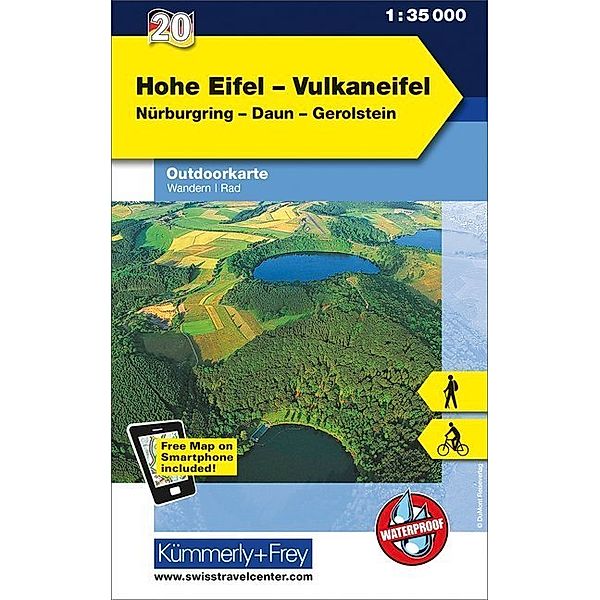 Kümmerly+Frey Outdoorkarte Hohe Eifel, Vulkaneifel
