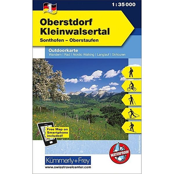 Kümmerly+Frey Outdoorkarte Oberstdorf, Kleinwalsertal