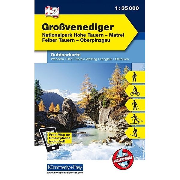 Kümmerly+Frey Outdoorkarte Österreich 12 Grossvenediger 1:35.000