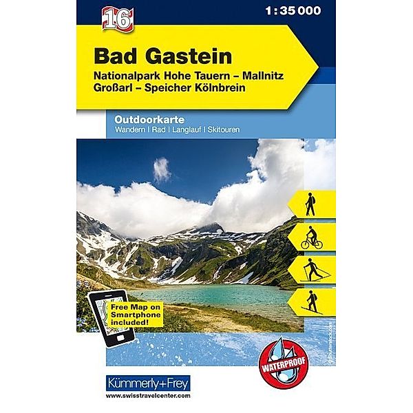 Kümmerly+Frey Outdoorkarte Österreich - Bad Gastein