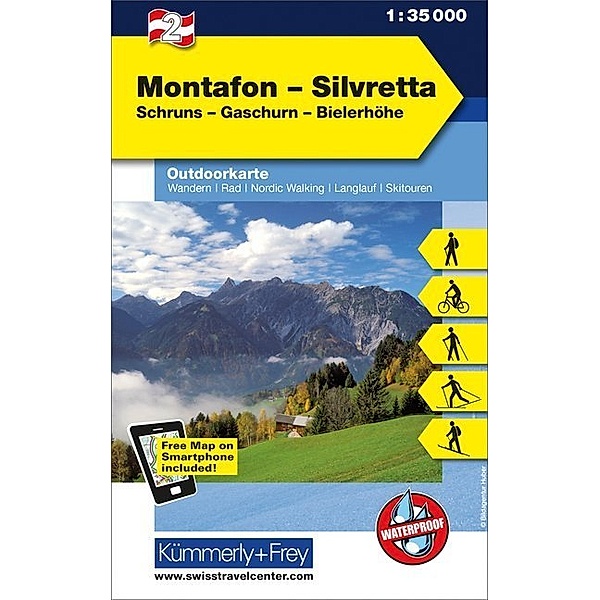 Kümmerly+Frey Outdoorkarte Österreich - Montafon - Silvretta
