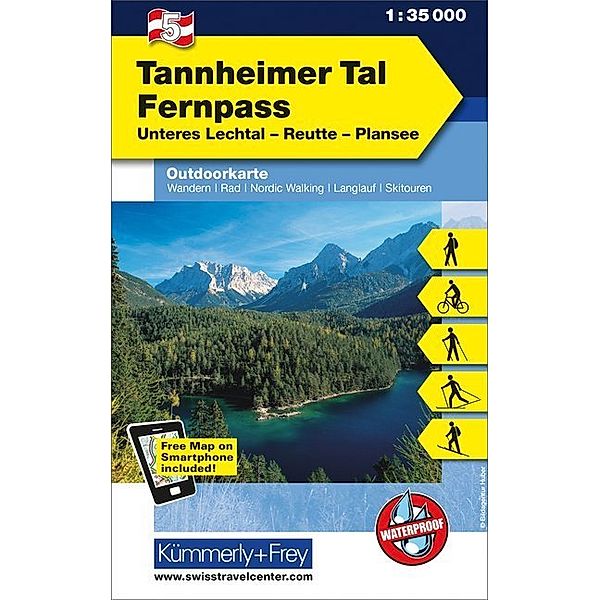 Kümmerly+Frey Outdoorkarte Österreich - Tannheimer Tal, Fernpass