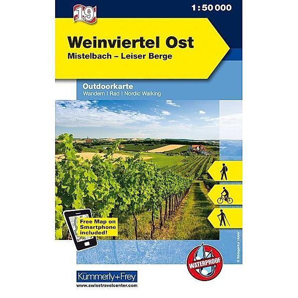 Kümmerly+Frey Outdoorkarte Österreich - Weinviertel Ost