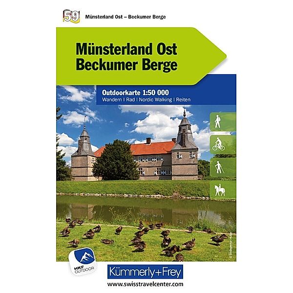 Kümmerly+Frey Outdoorkarten Deutschland / Münsterland Ost - Beckumer Berge Nr. 59 Outdoorkarte Deutschland 1:50 000