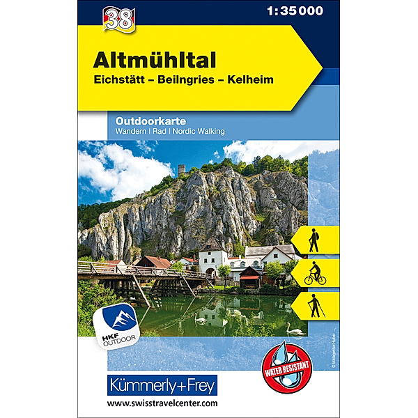Kümmerly+Frey Outdoorkarten Deutschland / Altmühltal, Eichstätt, Beilngries, Kelheim