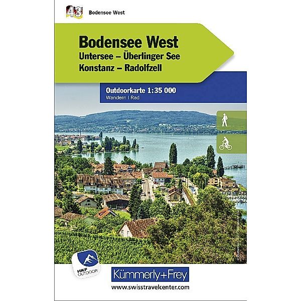 Kümmerly+Frey Outdoorkarten Deutschland / Bodensee West Nr. 43 Outdoorkarte Deutschland 1:35 000