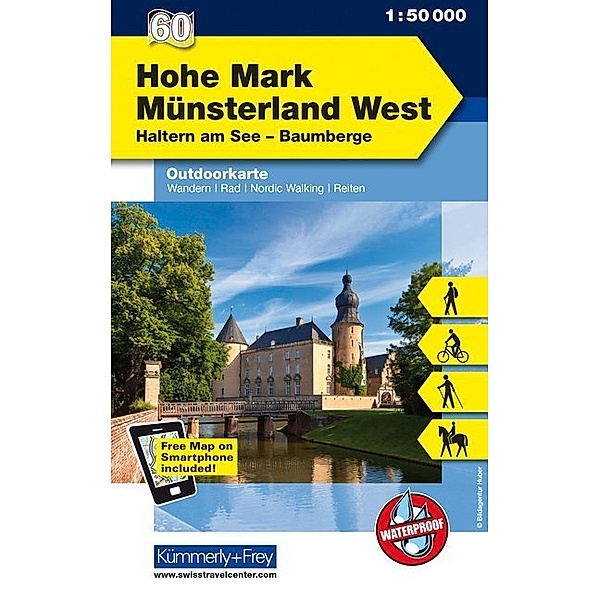 Kümmerly+Frey Outdoorkarten Deutschland / Hohe Mark, Münsterland West, Nr. 60 Outdoorkarte Deutschland 1:50 000