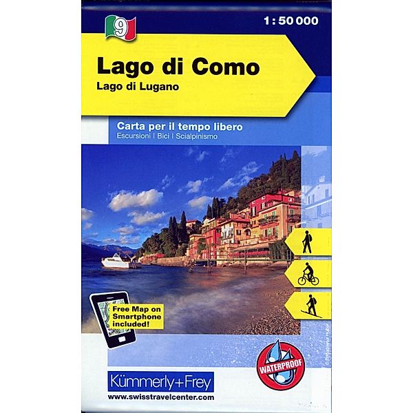 Kümmerly+Frey Outdoorkarten Italien / Lago di Como Nr. 09 Outdoorkarte Italien 1:50 000