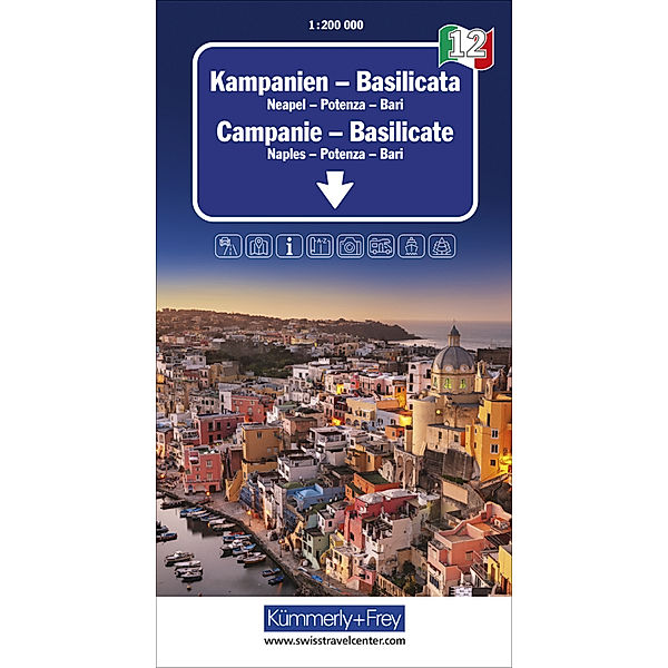 Kümmerly+Frey Regionalkarten / Kampanien - Basilicata Nr. 12 Regionalkarte Italien 1:200 000