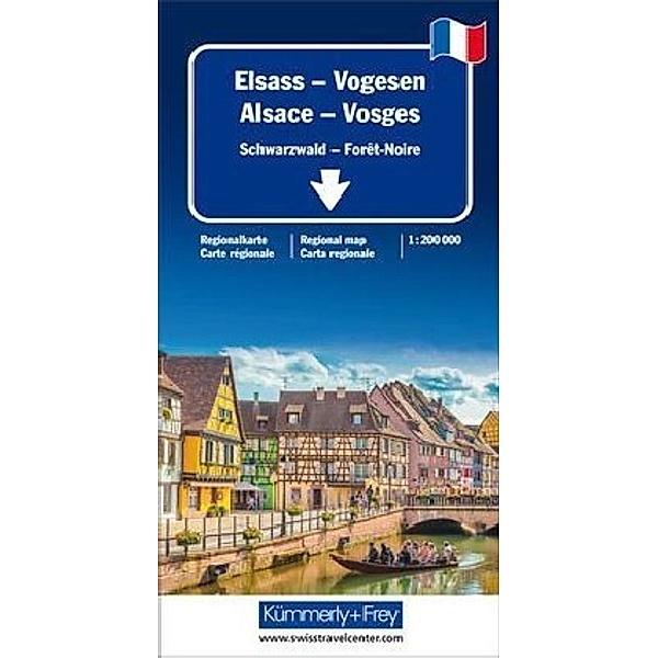 Kümmerly+Frey Reisekarten / Kümmerly+Frey Karte Elsass Vogesen / Alsace Vosges Regionalkarte