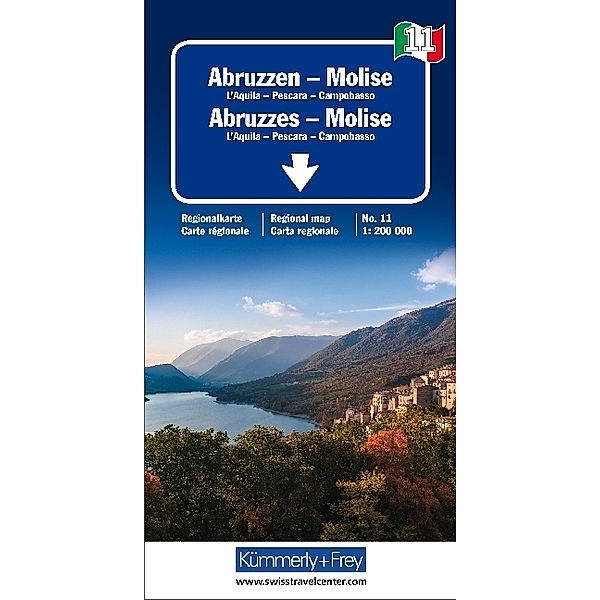 Kümmerly+Frey Reisekarten / Kümmerly+Frey Karte Abruzzen-Molise / Abruzzes-Molise / Abruzzo-Molise Regionalkarte