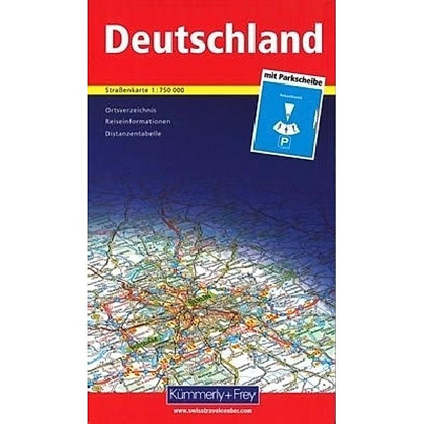 Kümmerly+Frey Strassenkarten / Kümmerly+Frey Karte Deutschland 1:750 000 mit Parkscheibe Strassenkarte