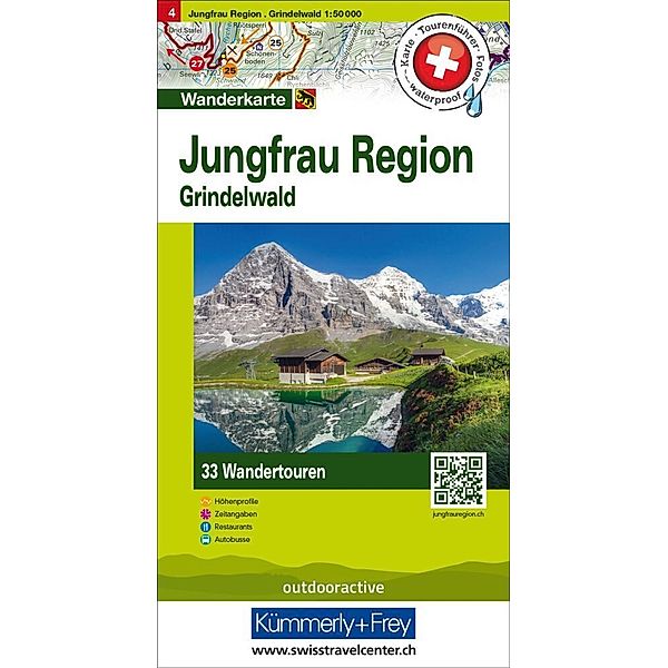 Kümmerly+Frey Touren-Wanderkarten / Jungfrau Region Grindelwald Nr. 04 Touren-Wanderkarte 1:50 000