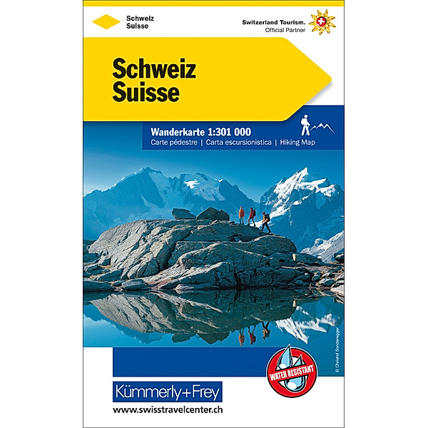 Kümmerly+Frey Wanderkarte Schweiz. Suisse, Carte de randonnée pedestre / Svizzera, Carta escursionistica / Switzerland, Hiking Map