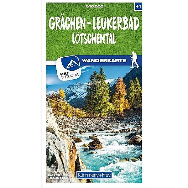 Kümmerly+Frey Wanderkarten / Grächen - Leukerbad Lötschental 41 Wanderkarte 1:40 000 matt laminiert