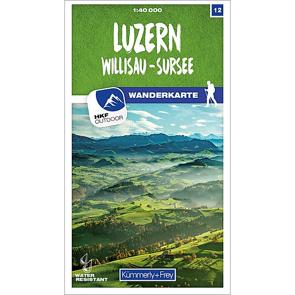 Kümmerly+Frey Wanderkarten / Luzern 12 Wanderkarte 1:40 000 matt laminiert