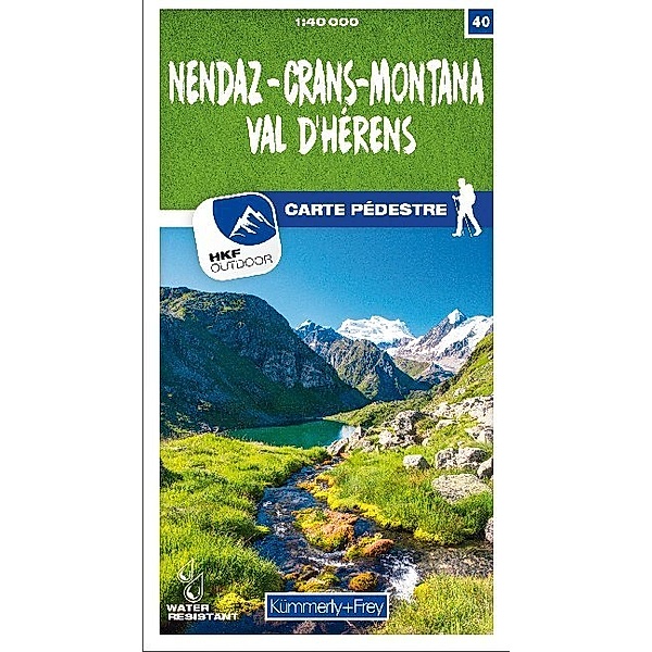 Kümmerly+Frey Wanderkarten / Nendaz - Crans-Montana Val d'Hérens 40 Wanderkarte 1:40 000 matt laminiert