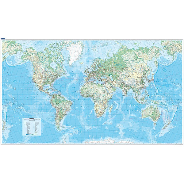 Kümmerly+Frey Welt- und Kontinentkarten / Welt physikalisch (d,f,e) Poster