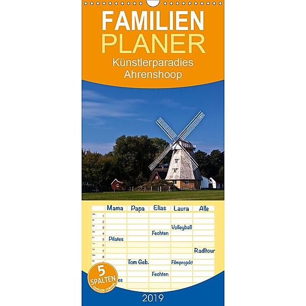 Künstlerparadies Ahrenshoop - Familienplaner hoch (Wandkalender 2019 , 21 cm x 45 cm, hoch), U. Boettcher