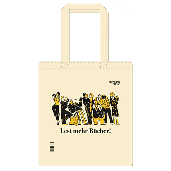 Künstlertasche Lest mehr Bücher!