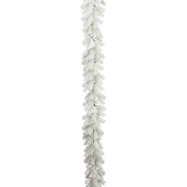 Künstliche Tannengirlande in weiß, 185 cm