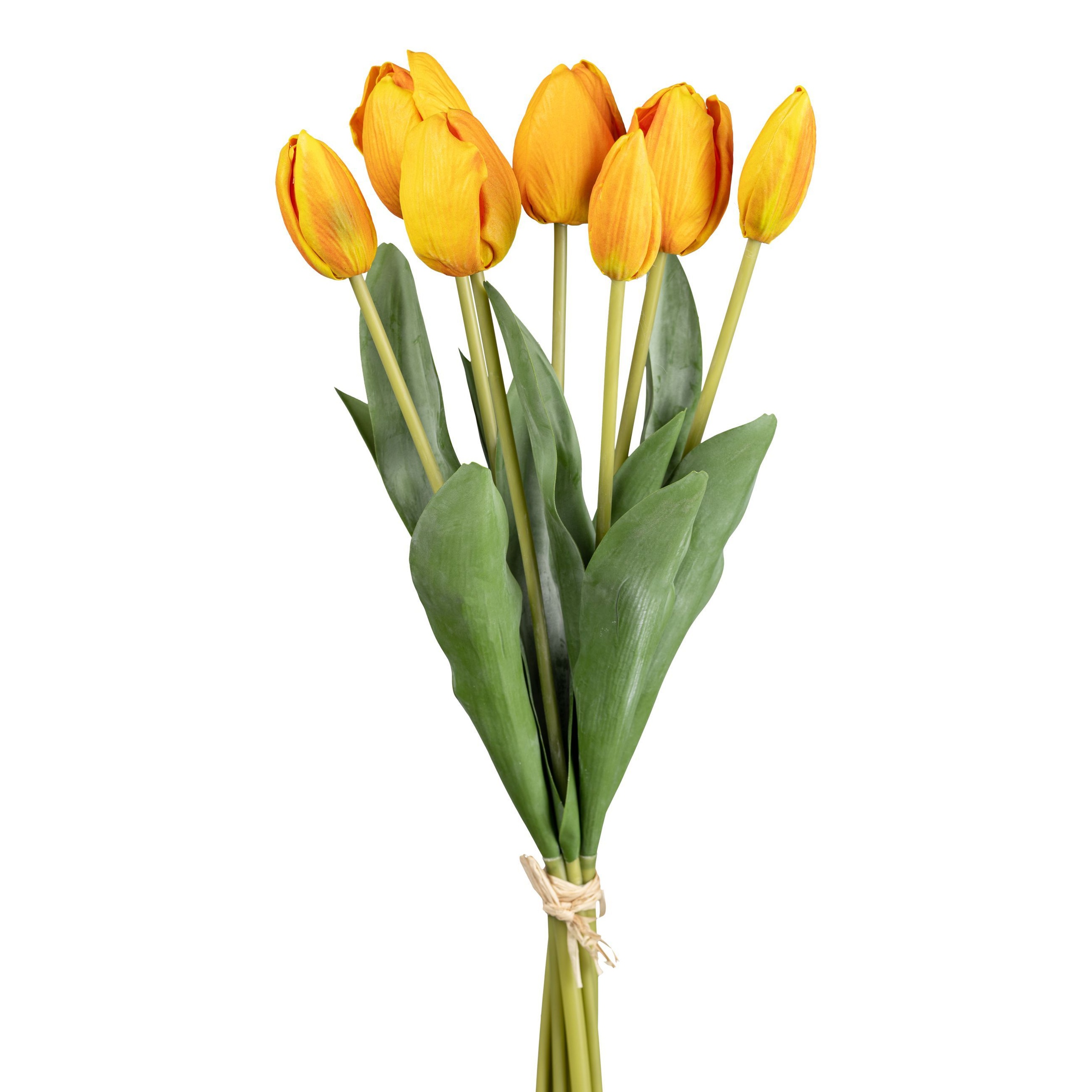Künstliche Tulpen im 7er-Bund, 48 cm Farbe: orange