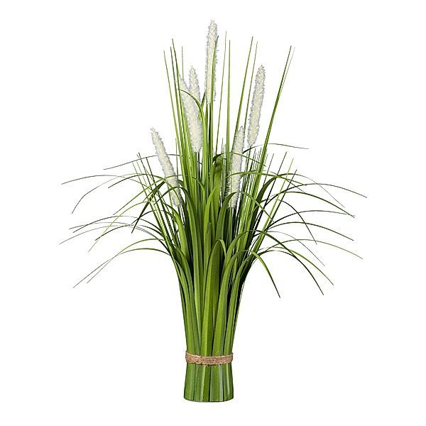 Künstlicher Pennisetum-Stehgrasbusch, 64 cm (Farbe: creme)