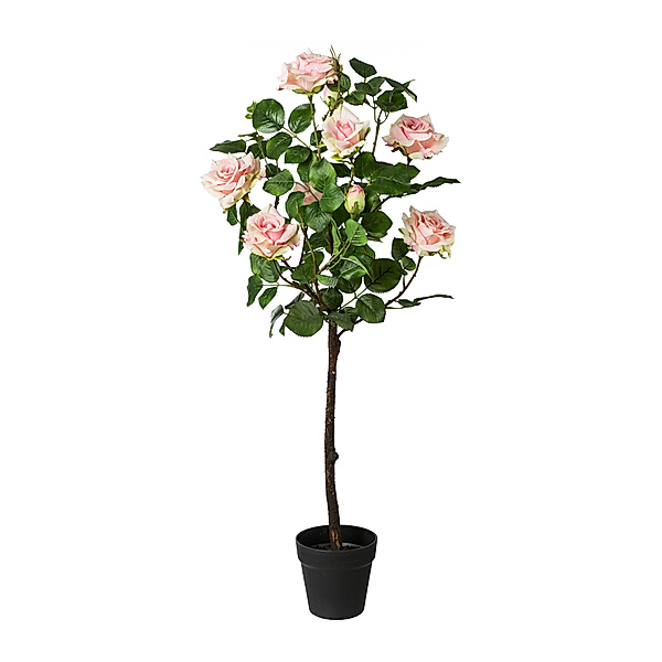 Künstlicher Rosenstamm im Topf, 95 cm (Farbe: rosa)