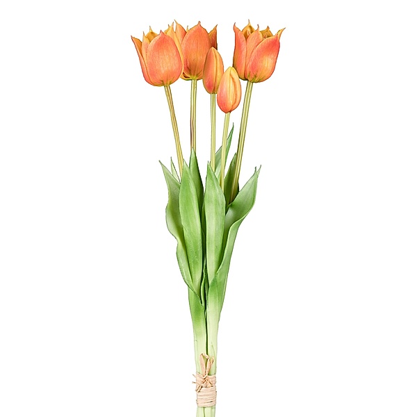 Künstlicher Tulpenbund, 47 cm (Farbe: orange)