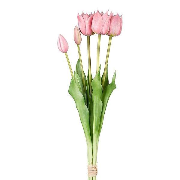 Künstlicher Tulpenbund, 47 cm (Farbe: rosa)