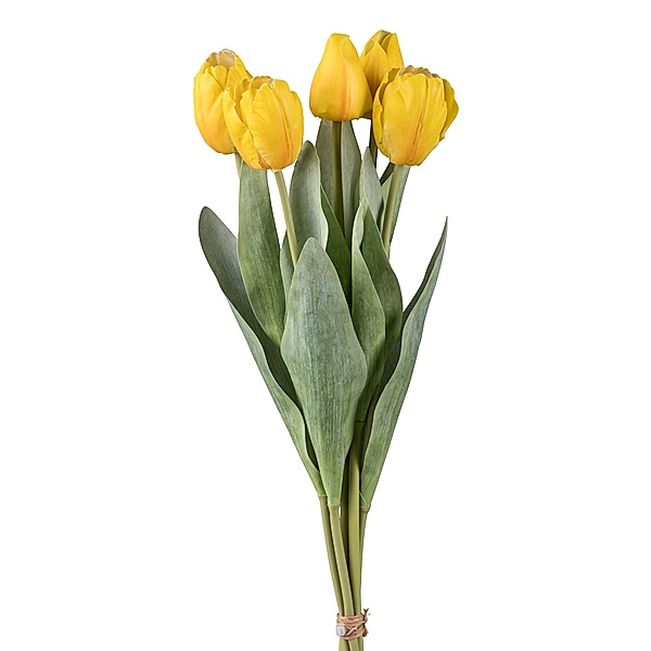 Künstlicher Tulpenbund, 49 cm (Farbe: gelb)