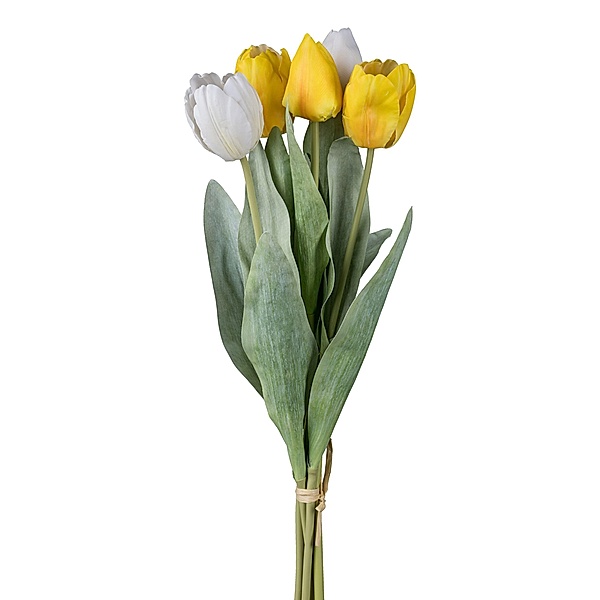 Künstlicher Tulpenbund, 49 cm (Farbe: gelb-mix)
