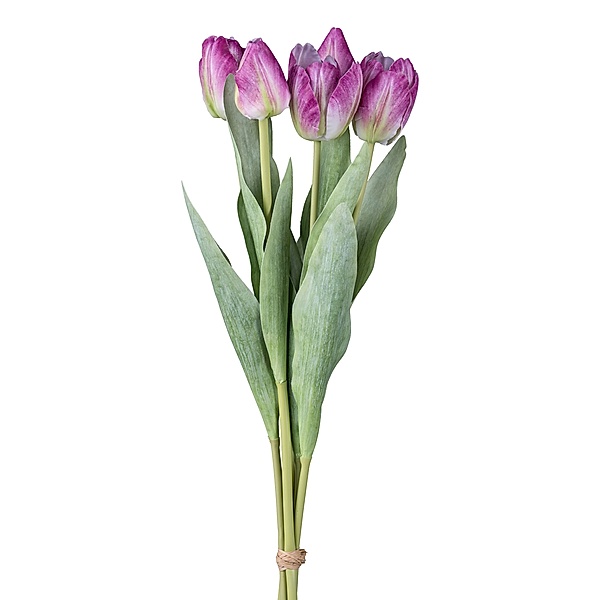 Künstlicher Tulpenbund, 49 cm (Farbe: lila)