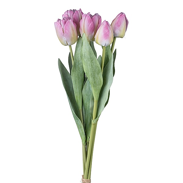 Künstlicher Tulpenbund, 49 cm (Farbe: rosa)